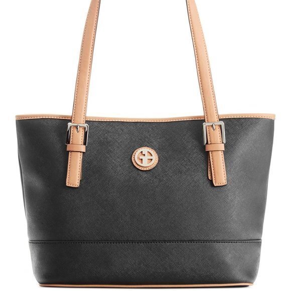 Giani Bernini Handbag Shoulderbag Black Satchel - Picture 1 of 8